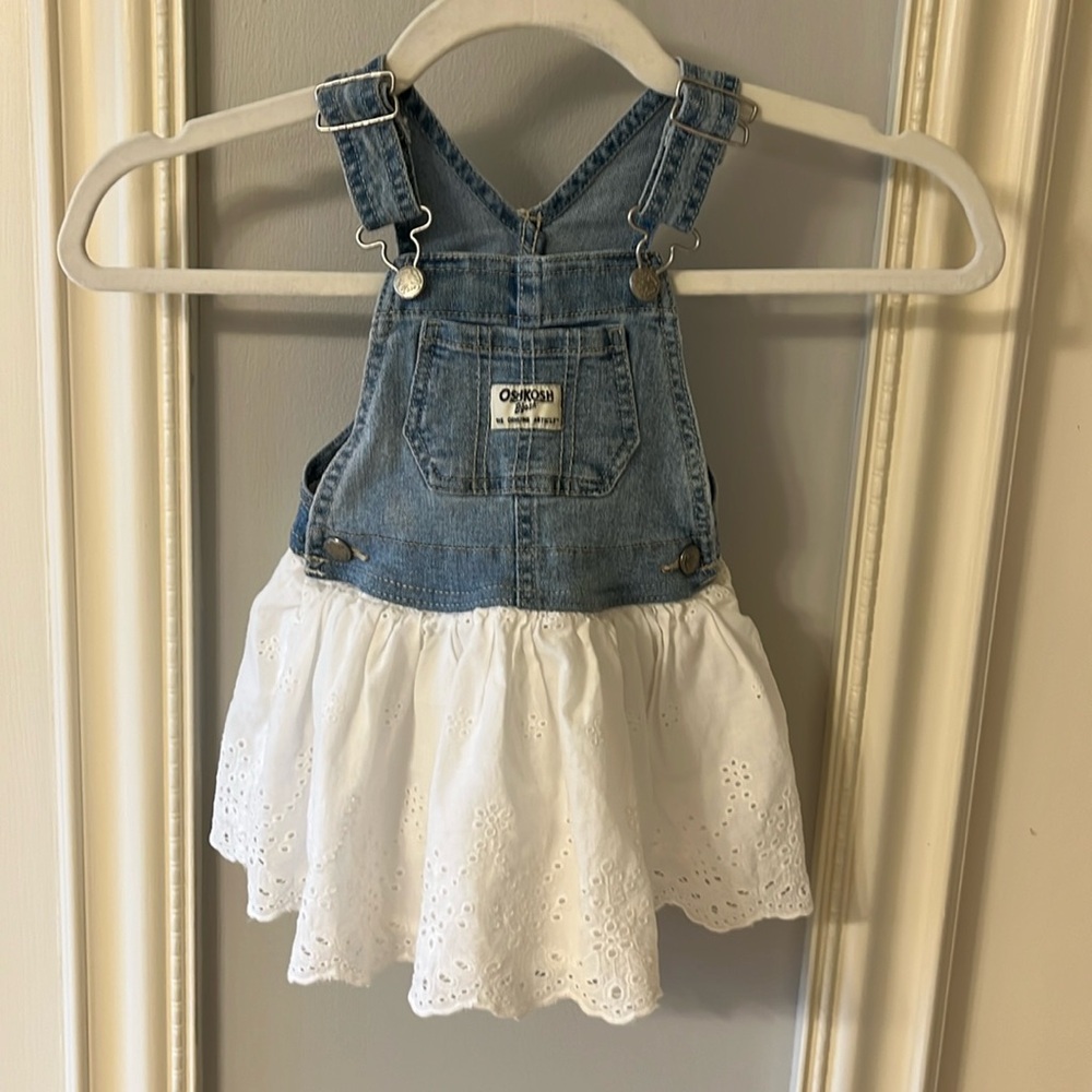 OSHKOSH B’GOSH OVERALL EYELET DRESS SIZE 18M